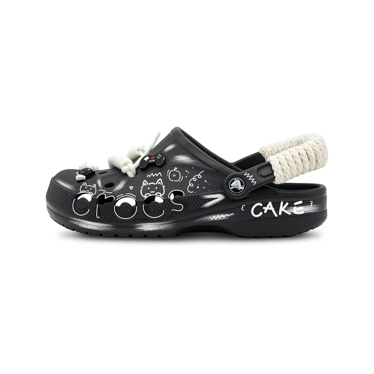 Crocs Baya Clog Cake Kitten EVA Clogs Unisex Black