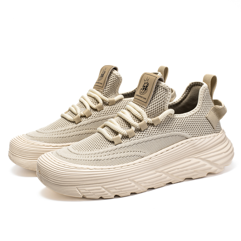 HUABANGONGYUAN Height Increasing Abrasion Resistant Slip Resistant Cushioning Low top Running Shoes Men’s