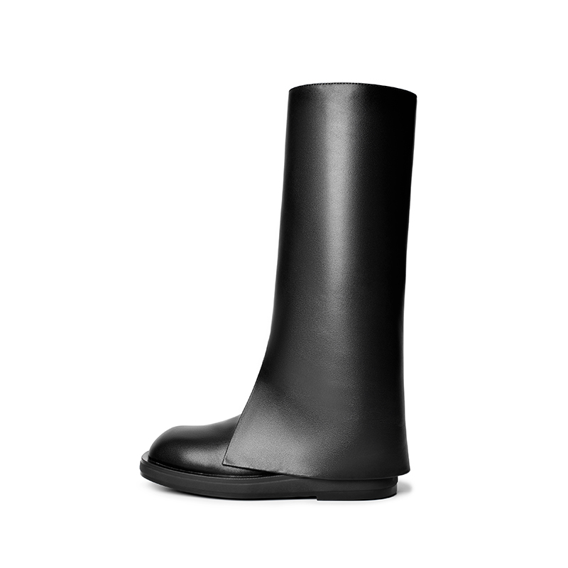 Reemoor Cow Leather Knee high Boots Women's Black