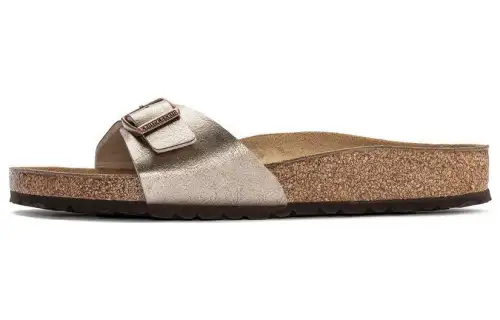 Birkenstock Madrid metallic-effect leather sandals