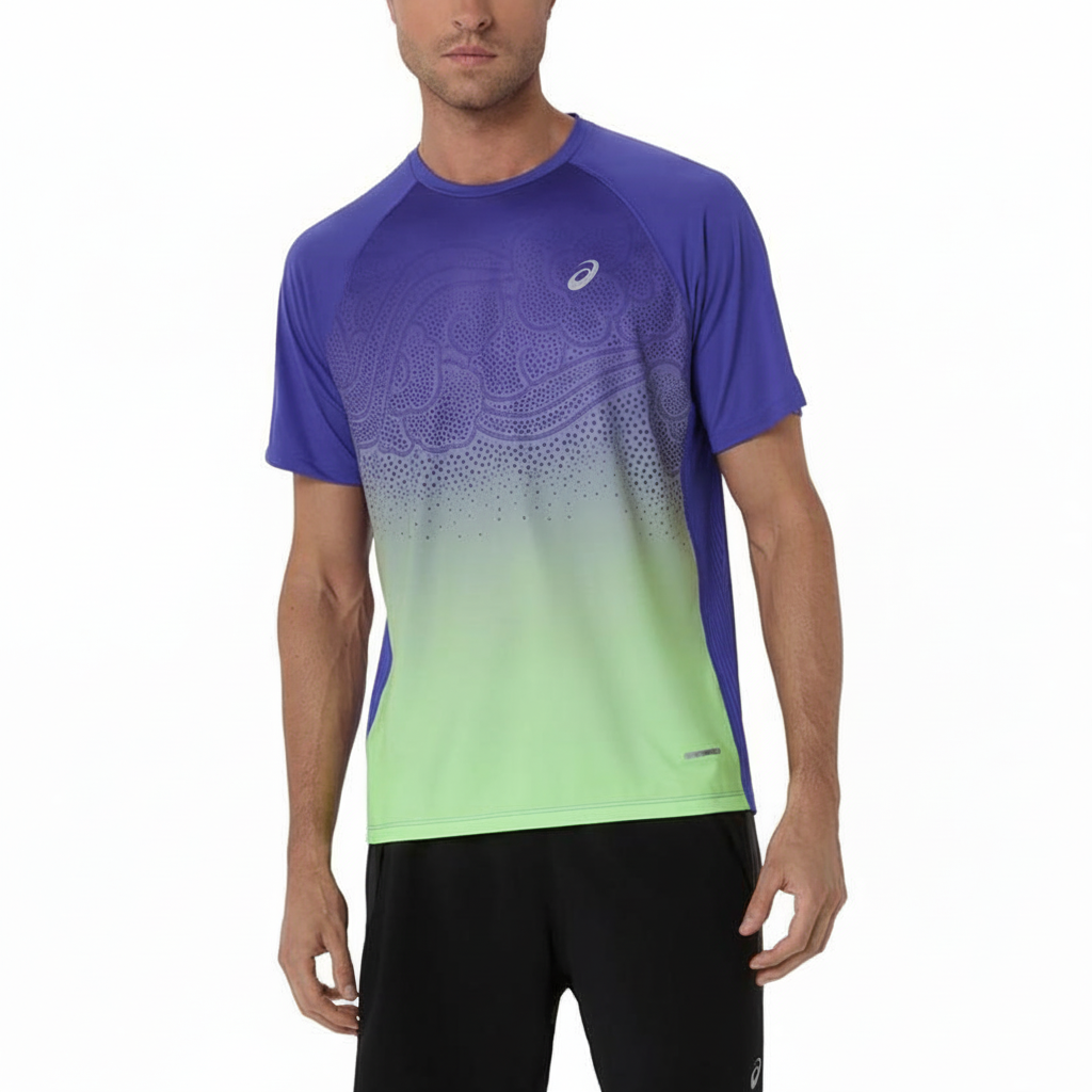 Мужская футболка ASICS ROAD IBUKI SS TOP (синяя)