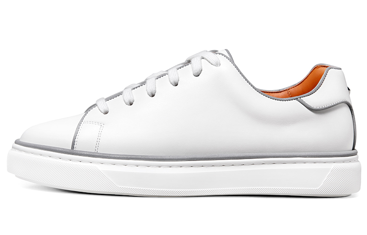 THOM WILLS Trendy Versatile Fluorescent White Sneakers Stylish Skateboarding Shoes Unisex White