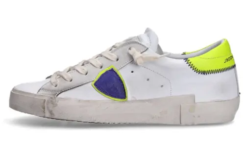 PHILIPPE MODEL Low top Stylish Skateboarding Shoes Women's White Yellow