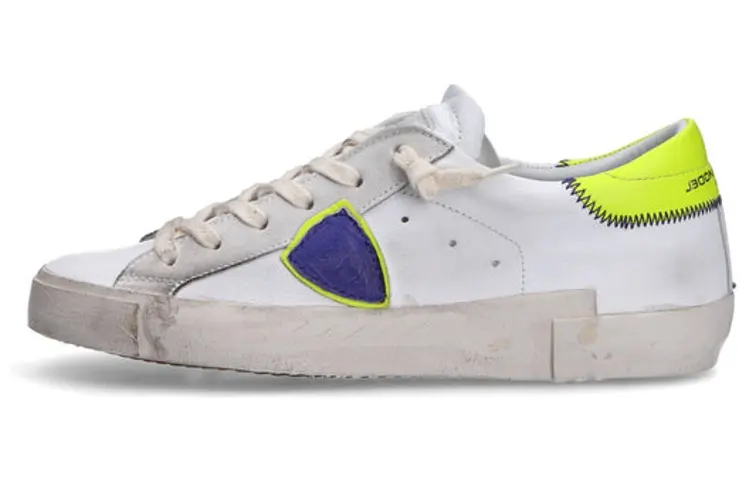 PHILIPPE MODEL Low top Stylish Skateboarding Shoes Women's White Yellow
