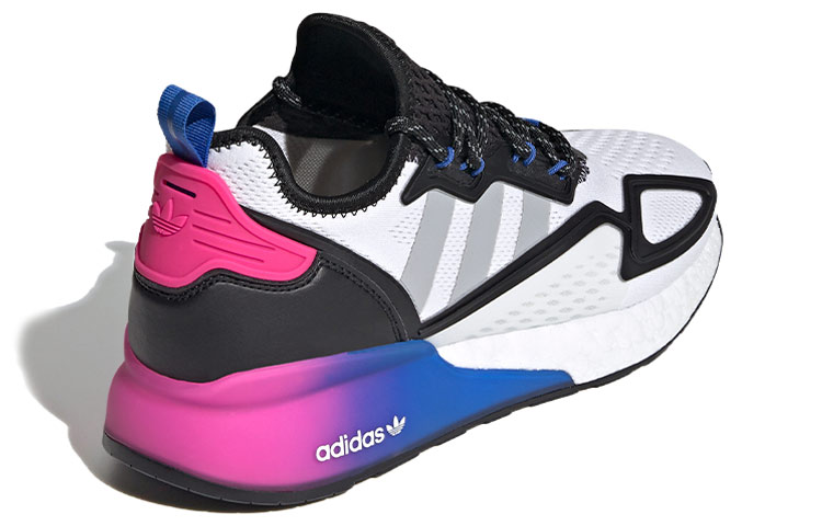 Кроссовки adidas ZX 2K Boost (бело-фиолетовые) — фото 4