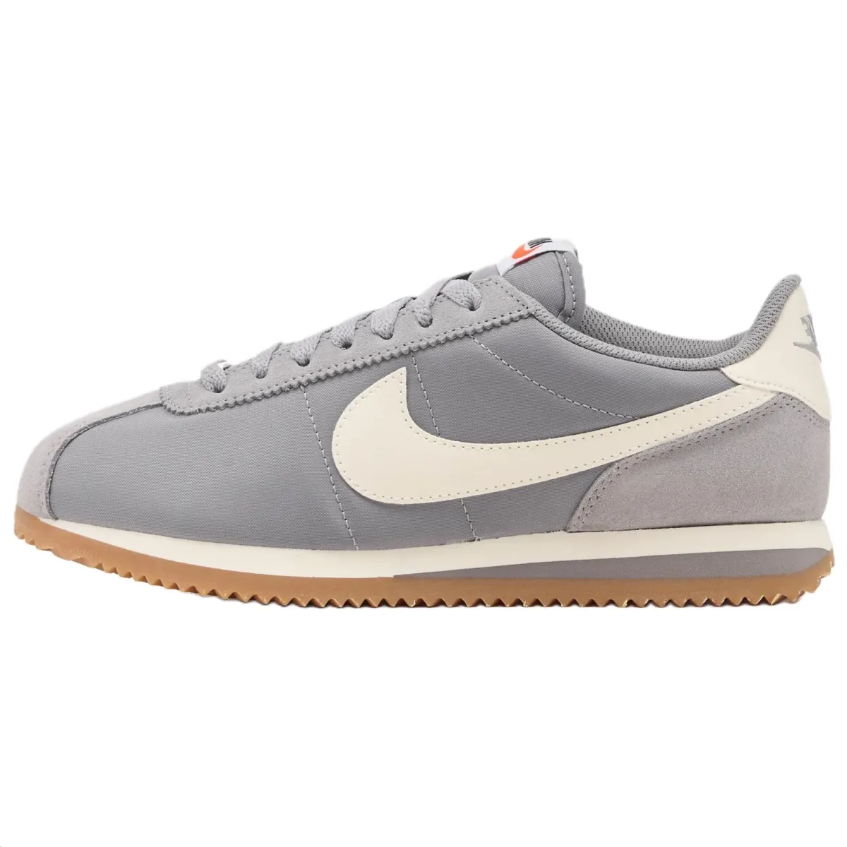 Nike Cortez Textile Cement Grey Gum Light Brown Safety Orange Sail Women's