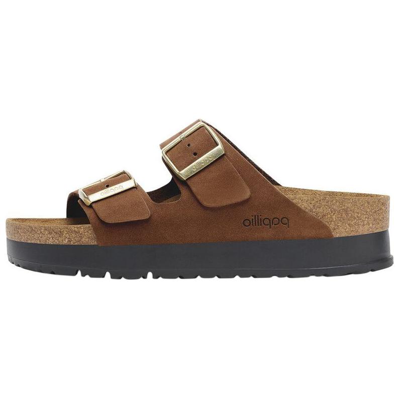 Женские шлепанцы Birkenstock (коричневые)