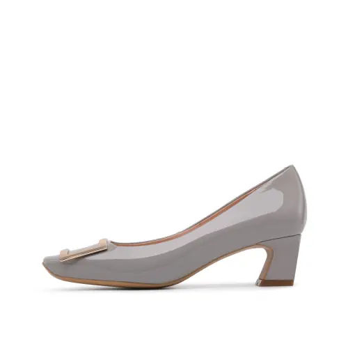 Chrisdien Deny Patent Leather Chunky Heel High Heels 4.5cm Women's