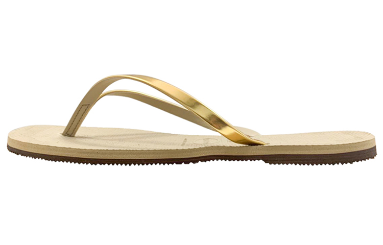 Havaianas Rubber Sole Abrasion Resistant Flip Flops Women's Light Brown
