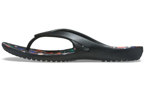 Crocs Kadee 2 Printed Flip Minimalistic Casual Flip Flops Black Women's