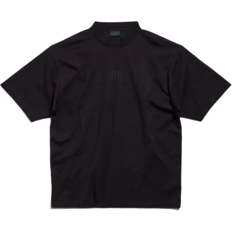 Balenciaga Bb Logo Embroidered Crewneck T Shirt