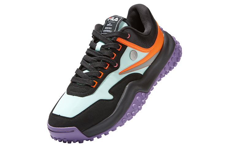 Женские кроссовки Fila Fusion (черно-фиолетовые) — фото 6