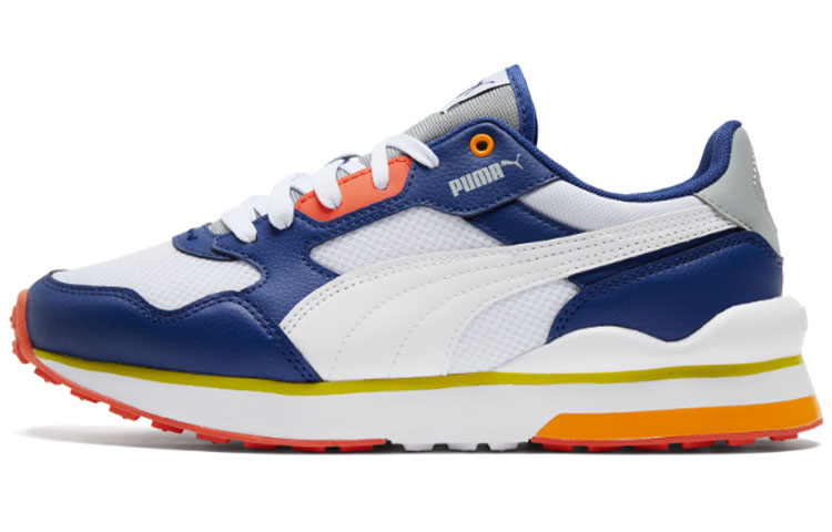 PUMA R78 FUTR Comfortable and versatile, shock-absorbing and wrapping, low-cut lifestyle shoes, same style for men and women, blue and white