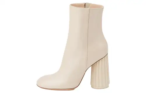 AGL Leather Ankle Boots 10.5cm Women's Ecru