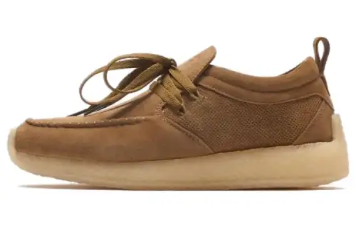 Ronnie Fieg x Clarks Casual Leather Shoes Men's Dark Khaki