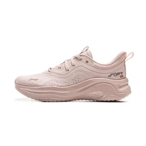 Li Ning SOFT GO 2 WMS Cushioning Slip Resistant Abrasion Resistant Support Rebound Low top Casual Shoes Women's Pink
