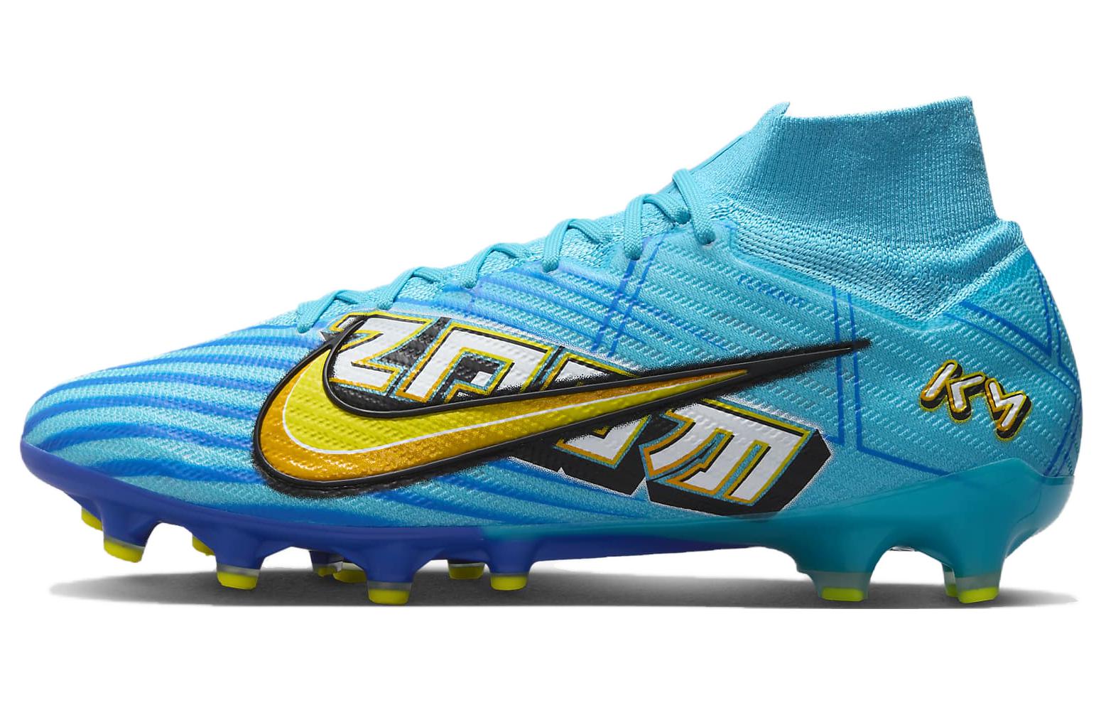 Nike Mercurial Superfly 9 artificial turf AG (glue spikes) shock-absorbing and non-slip football shoes for men and women, navy blue
