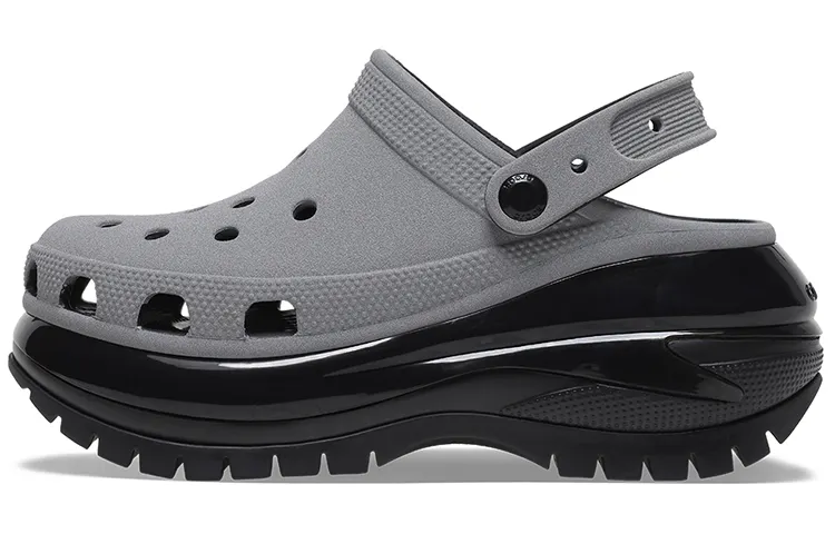 Crocs Mega Crush Reflective Clogs 'Grey Black'