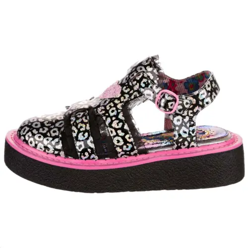 IRREGULAR CHOICE Pu Fashion Trend Beach Sandals Women's Black