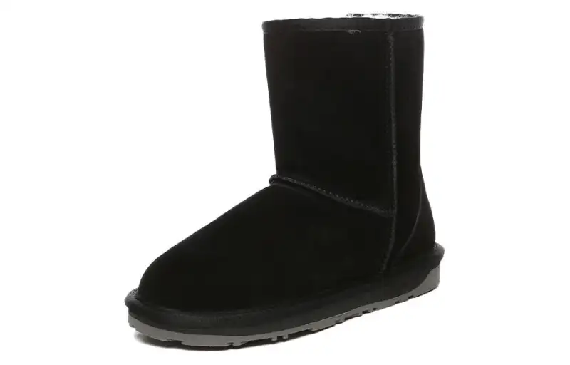EVERAU Cow Split Leather Short Snow Boots Women's