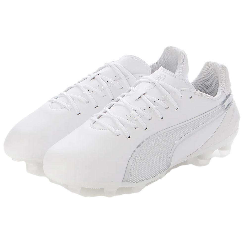 PUMA KING MATCH AG Artificial Ground HG Hard Ground Soccer Shoes Unisex White