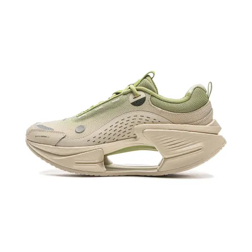 Li Ning Shadow CRC Slip Resistant Rebound Low top Casual Shoes Men's Beige Green