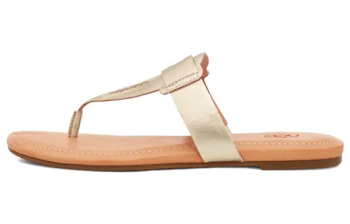 UGG Leather Stylish Sandal Women's Gold