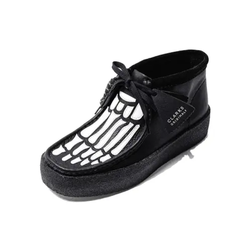 Vandy The Pink x Clarks WALLABEE Ankle Boots Women's Black White