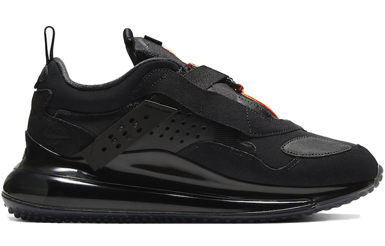 Кроссовки Nike Air Max 720 Slip OBJ (черно-оранжевые) — фото 2