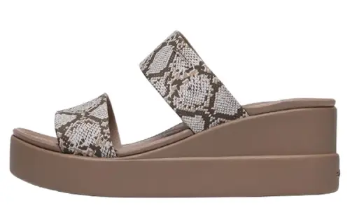 Crocs Slide Slippers Women's Snakeskin Print