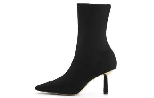 CHARLES&KEITH Pu Ankle Boots 7.5cm Women's