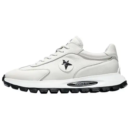 JANE HARLOW Leather Low top Casual Shoes Men's White