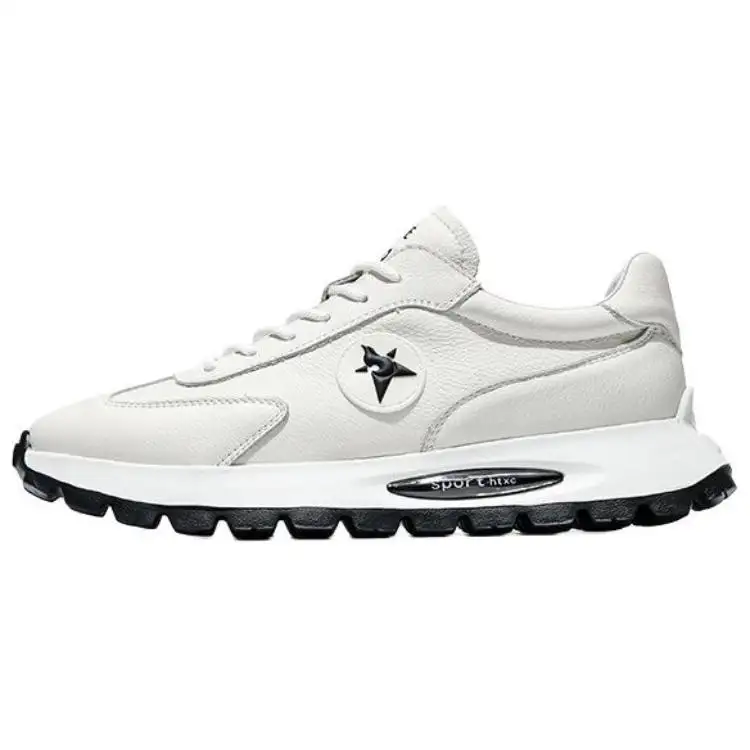 JANE HARLOW Leather Low top Casual Shoes Men's White