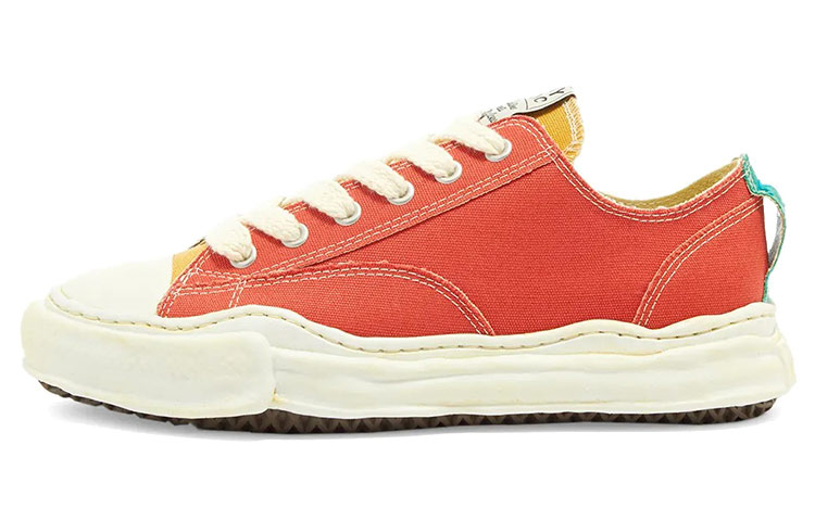 Nigel Cabourn x MIHARA YASUHIRO Dissolve Shoes Low-Top Stylish Skateboarding Shoes Men's White Red Blue
