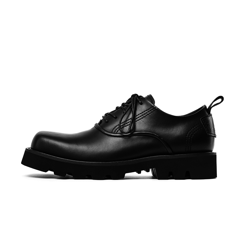 Kami Anger Microfiber Leather Casual Shoes Unisex Black