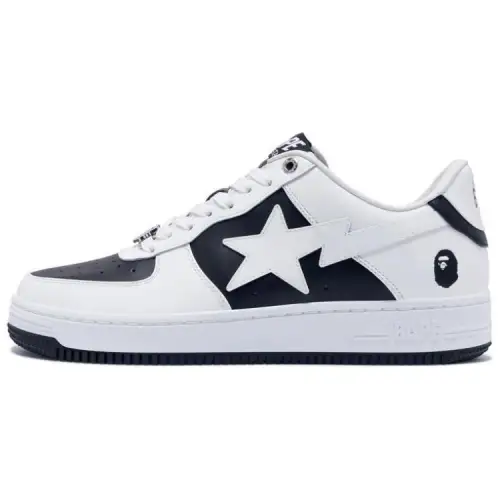 A BATHING APE STA Cow Leather Low top Skateboard Shoes Women's