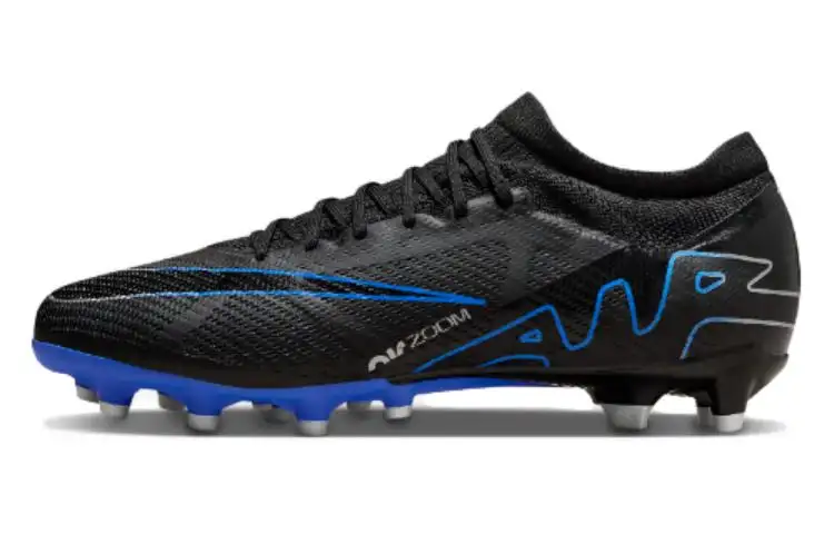 Nike Mercurial Vapor 15 AG Artificial Ground Abrasion Resistant Soccer Shoes Unisex Black Blue