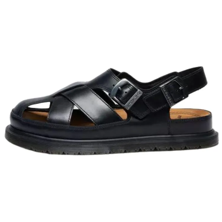 Dr.Martens San Archive Fisherman Leather Roman Sandals Unisex Black