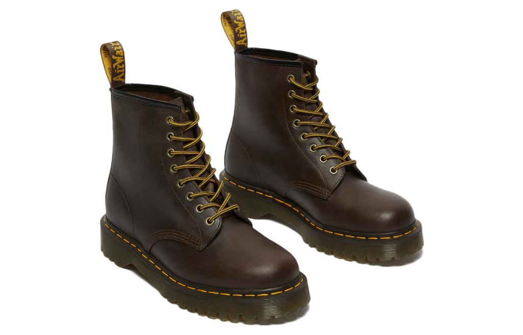 Dr. Martens 1460 Bex Crazy Horse Leather Lace Up Boots 'Dark Brown'