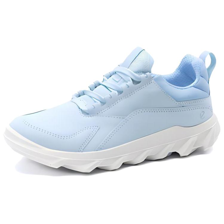 Ecco Driver Cow Leather Slip Resistant Low top Casual Shoes Women's Sky Blue