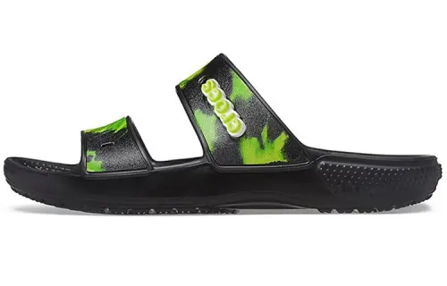 Crocs Soft Sole Shoe Black Green Unisex 'Black Green'