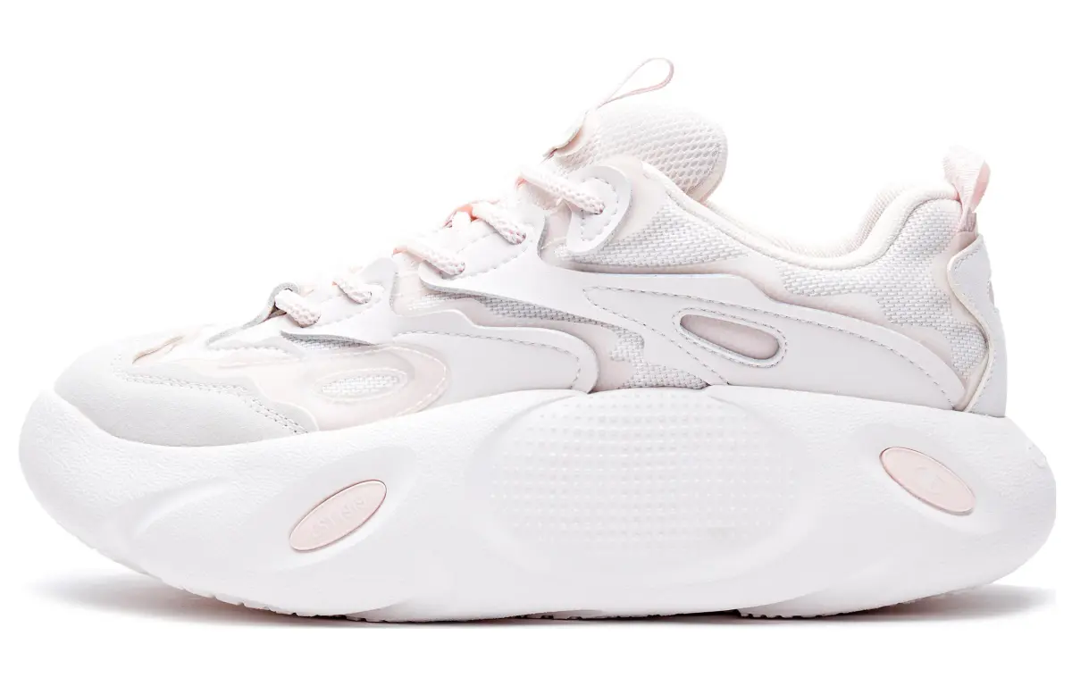 Champion Xiaolongbao Shoes Textile, Synthetic Leather, TPU Low top Chunky Sneakers Women's Light Pink