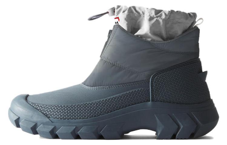 HUNTER Thermal Slip Resistant Comfortable Minimalist Style Fleece Lined Short Snow Boots Men's Gray