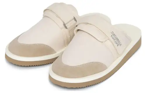 Nanamica x Suicoke Fabric Closed Toe Slippers Men's Beige