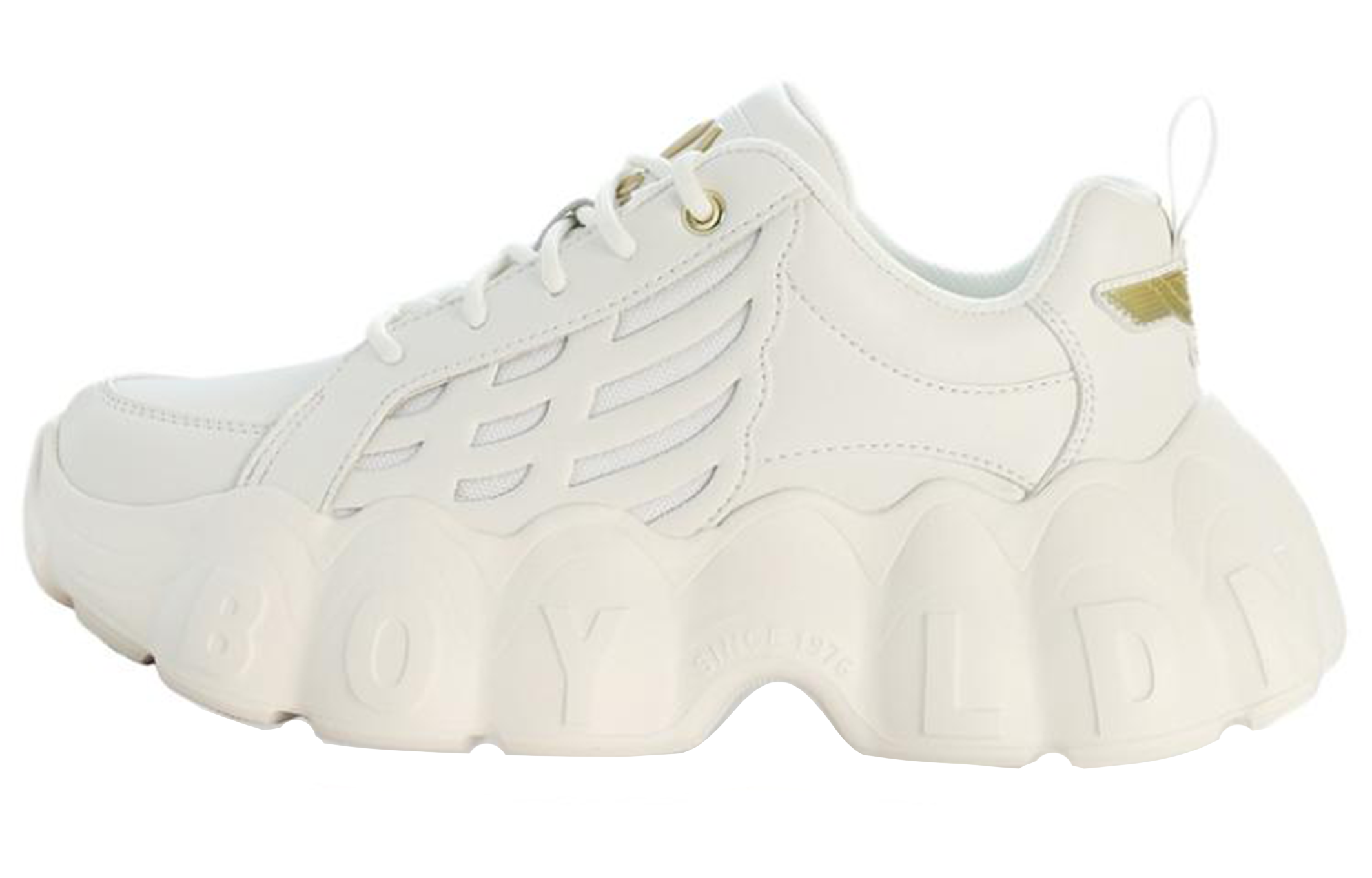 Boy London Synthetic Leather Low top Chunky Sneakers Unisex White