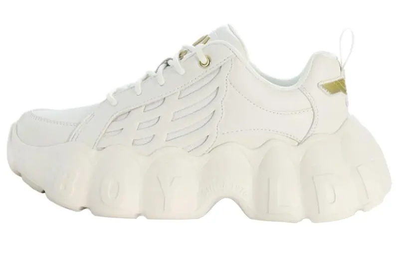 Boy London Synthetic Leather Low top Chunky Sneakers Unisex White