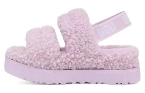 UGG Fluff Shearling Fuzzy Slippers Women's Lavender Dusty Purple