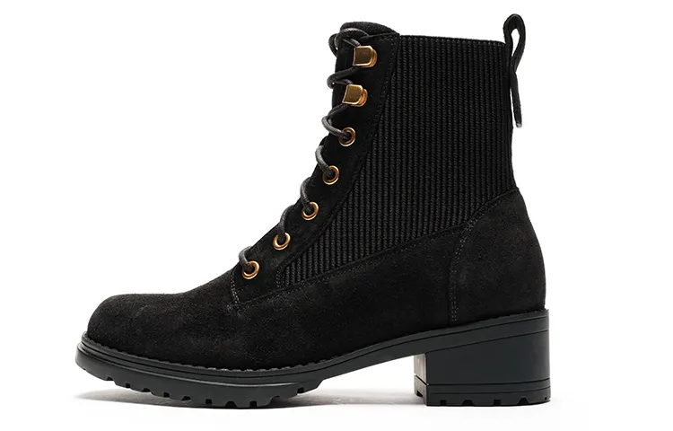 COLE HAAN Cow Split Leather Short Combat Boots Women's