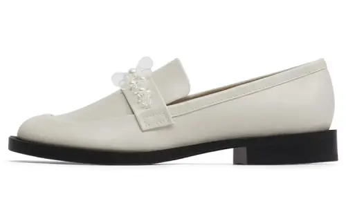 CHARLES&KEITH Loafers Women's Low Top Pink White