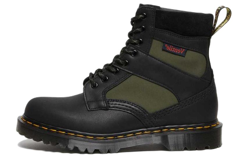 Dr.Martens Martin Leather Padded Splicing Short Martin Boots Unisex Black